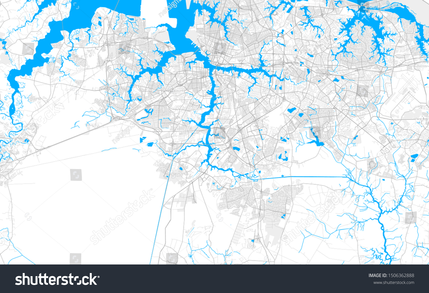 Rich detailed vector area map of Chesapeake, - Royalty Free Stock ...