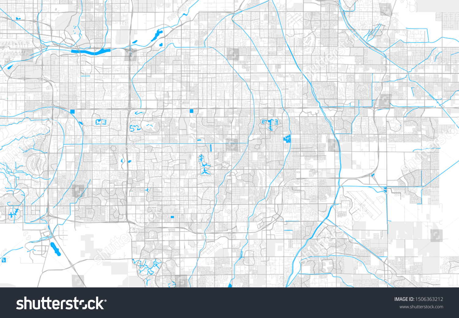 Rich detailed vector area map of Gilbert, - Royalty Free Stock Vector ...