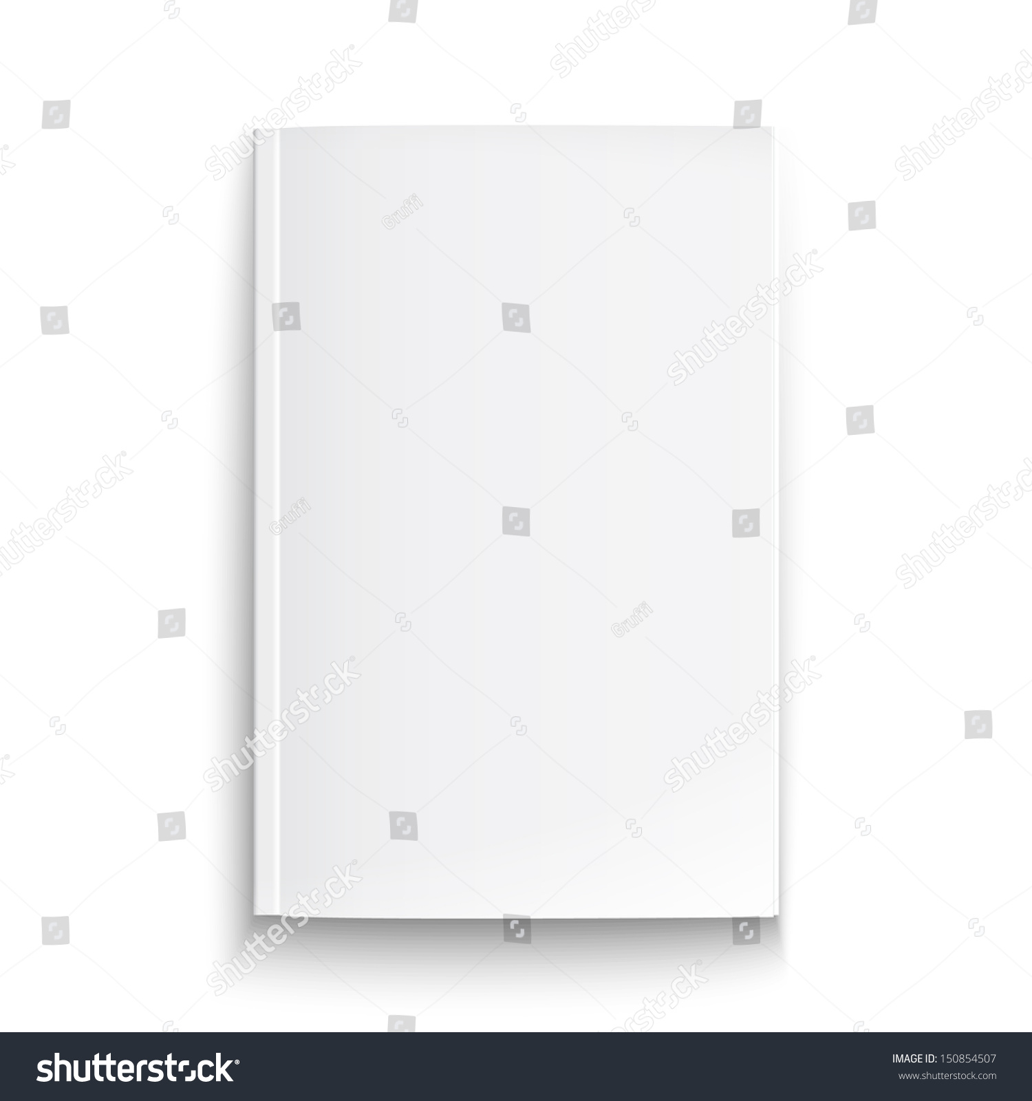 Blank magazine template on white background with soft shadows. Vector illustration. EPS10. #150854507
