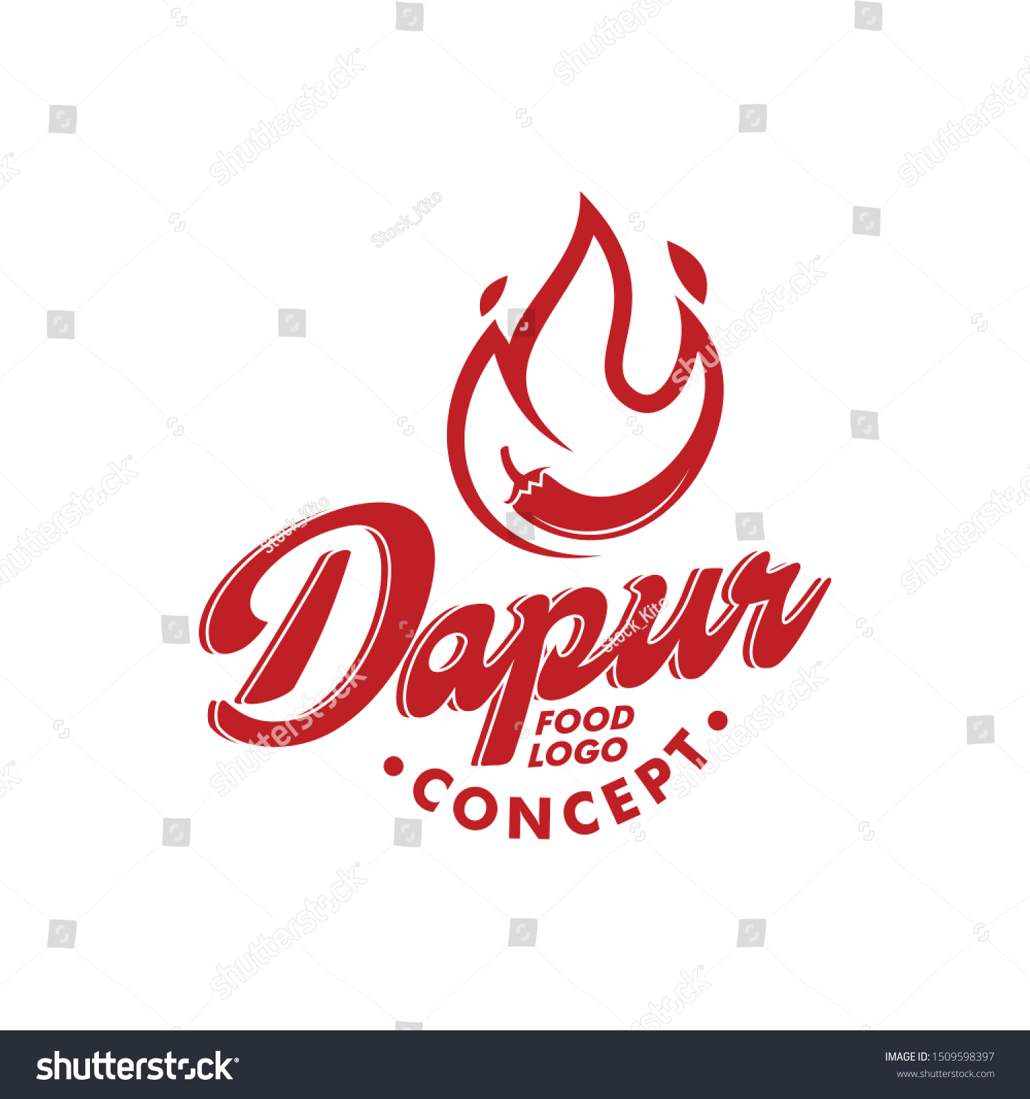 Dapur The Food Logo Concept Design Royalty Free Stock Vector