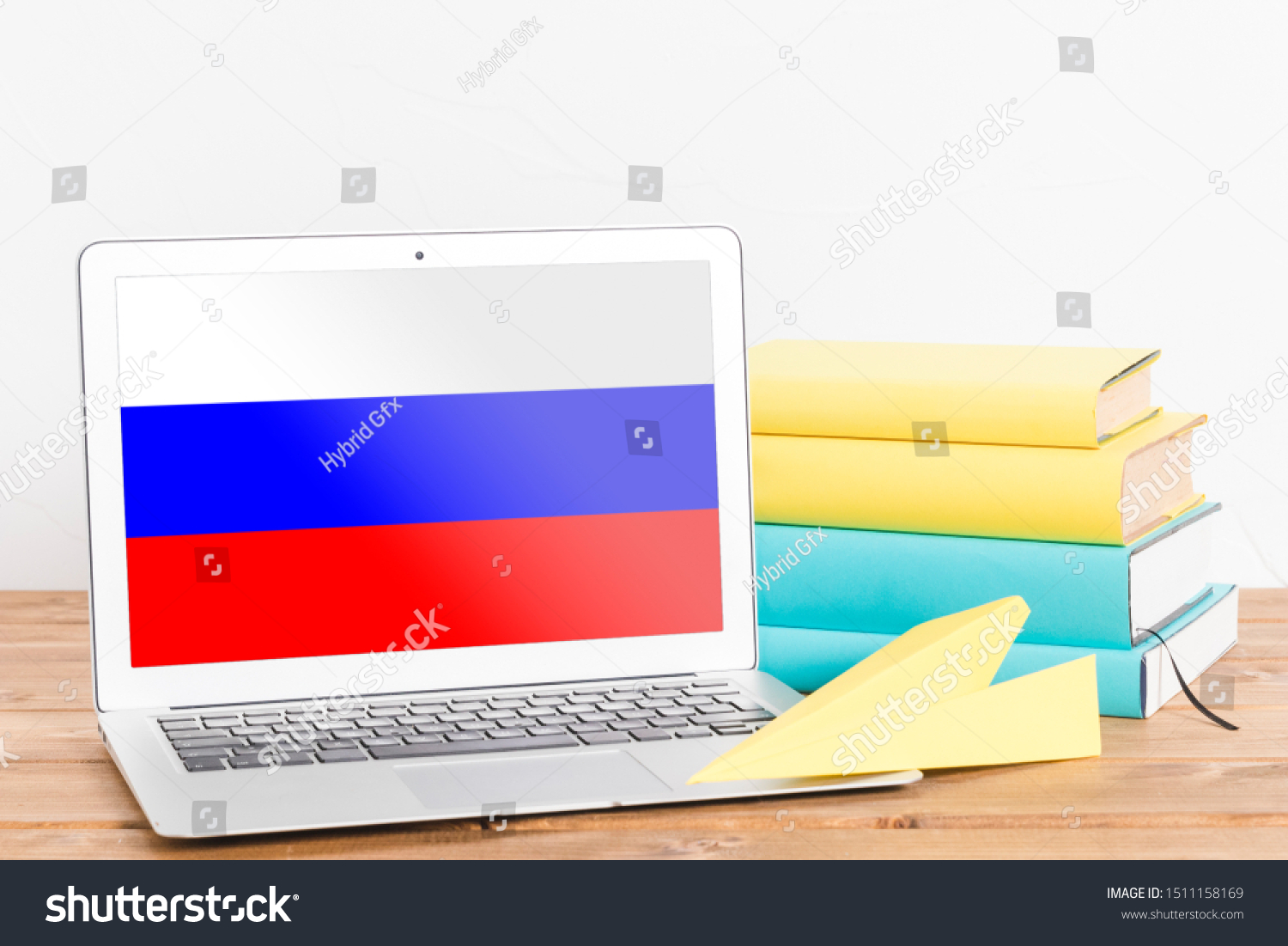 Flag of Russia on Laptop. Russia Flag on Screen. #1511158169