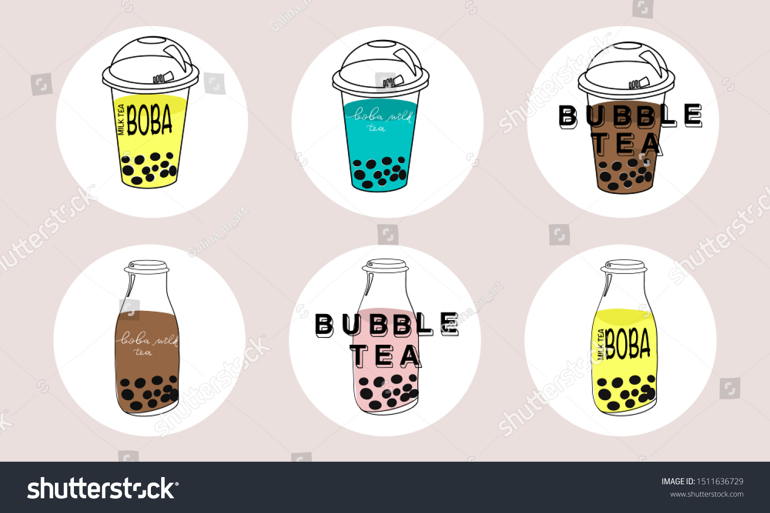 Bubble Milk Tea Ads With Delicious Tapioca And Royalty Free Stock Vector 1511636729