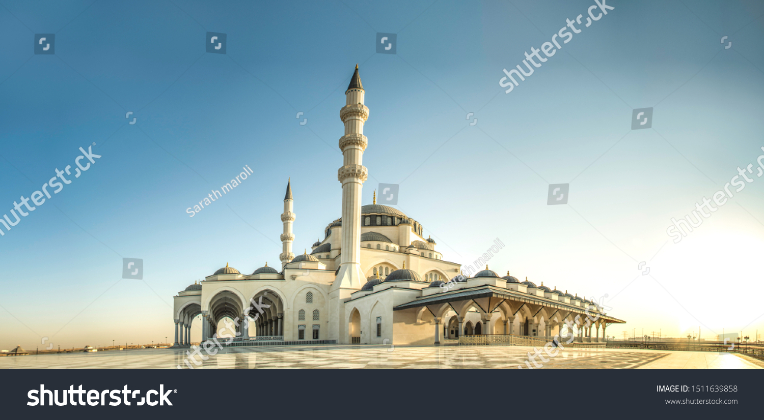 Sharjah Mosque panorama view Largest Mosque in United Arab Emirates Place to visit in Sharjah, 2020 Ramadan and Eid Concept Image, Best Travel and Tourist Spot in Dubai, Beautiful Mosque in the world #1511639858