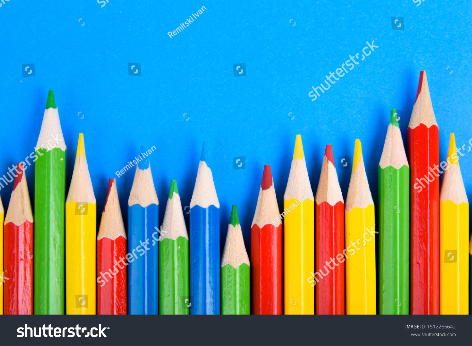 Colored pencils background.Color pencils on blue background.Close up.
Many different colored pencils on blue background.Colorful pencil .Colorfull
 #1512266642