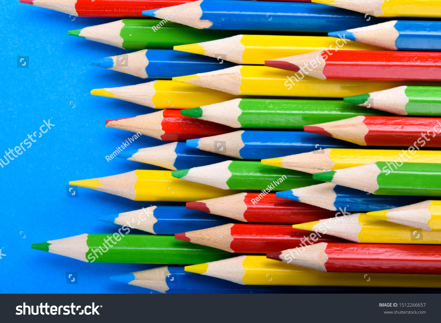 Colored pencils background.Color pencils on blue background.Close up.
Many different colored pencils on blue background.Colorful pencil .Colorfull
 #1512266657