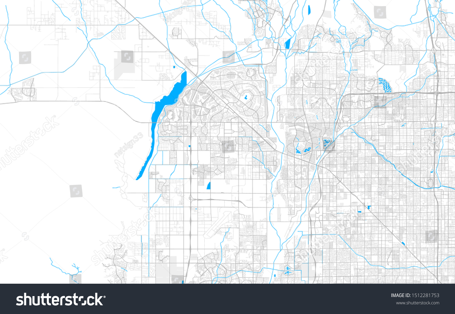 Rich detailed vector area map of Surprise, - Royalty Free Stock Vector ...