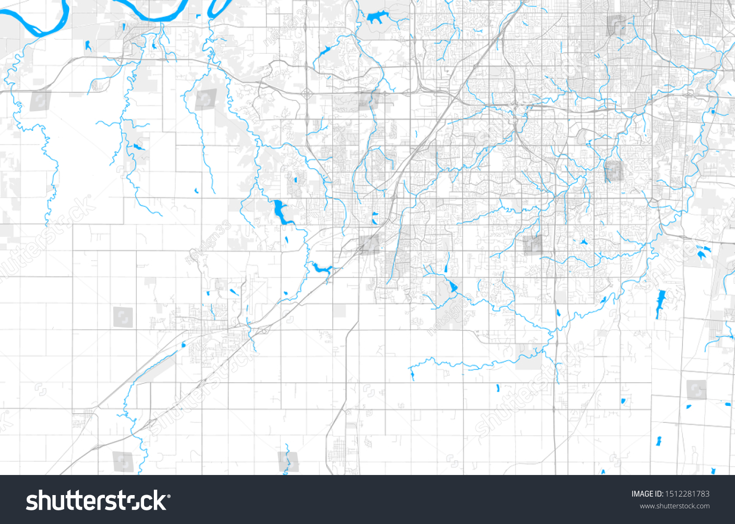 Rich Detailed Vector Area Map Of Olathe Kansas Royalty Free Stock   Avopix 1512281783 