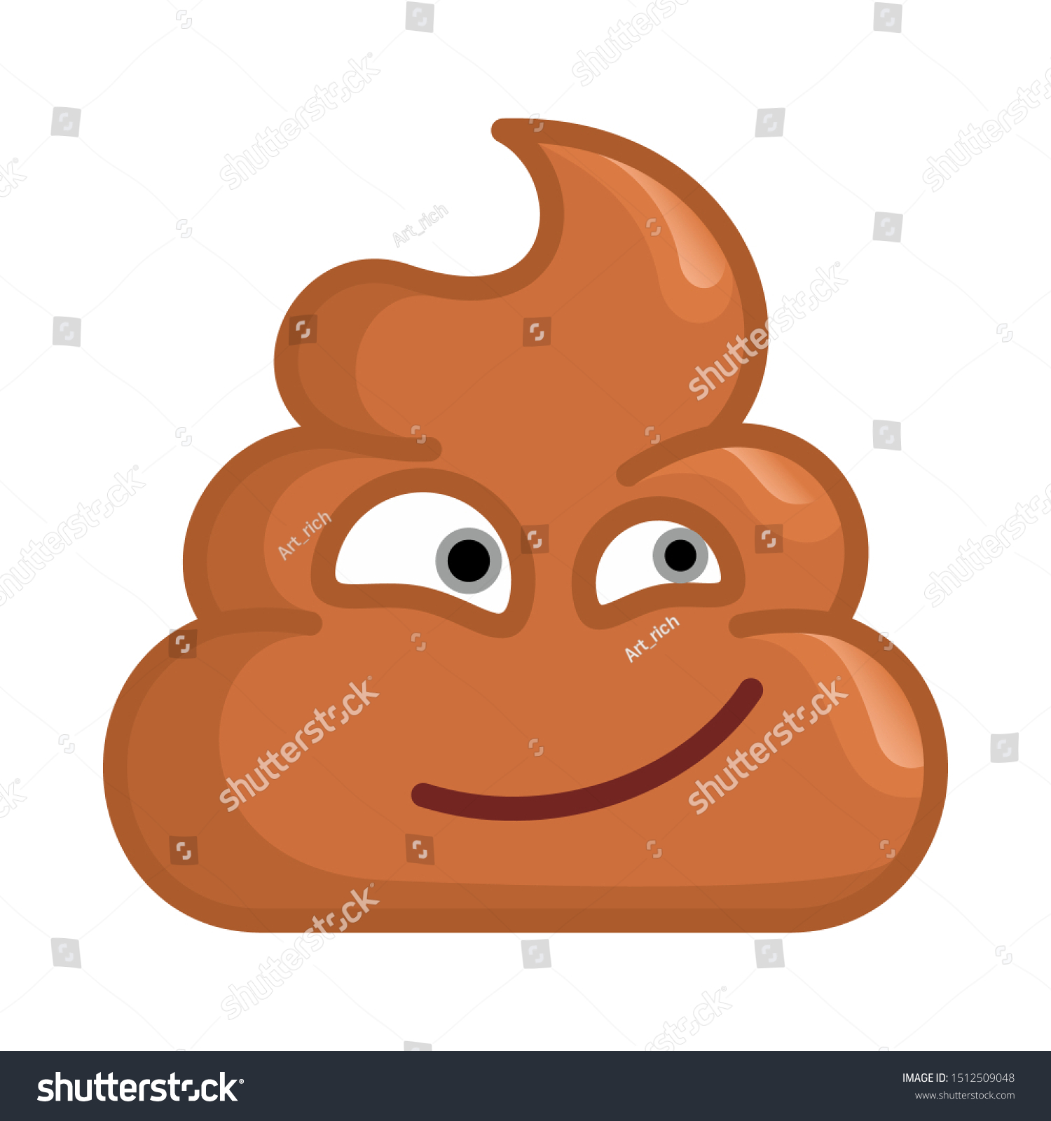 pile of shit with a sweet smile. Vector - Royalty Free Stock Vector ...