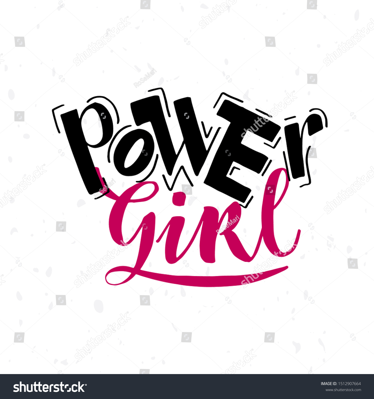 Power Girl. Breast Cancer Awareness Month. - Royalty Free Stock Vector ...