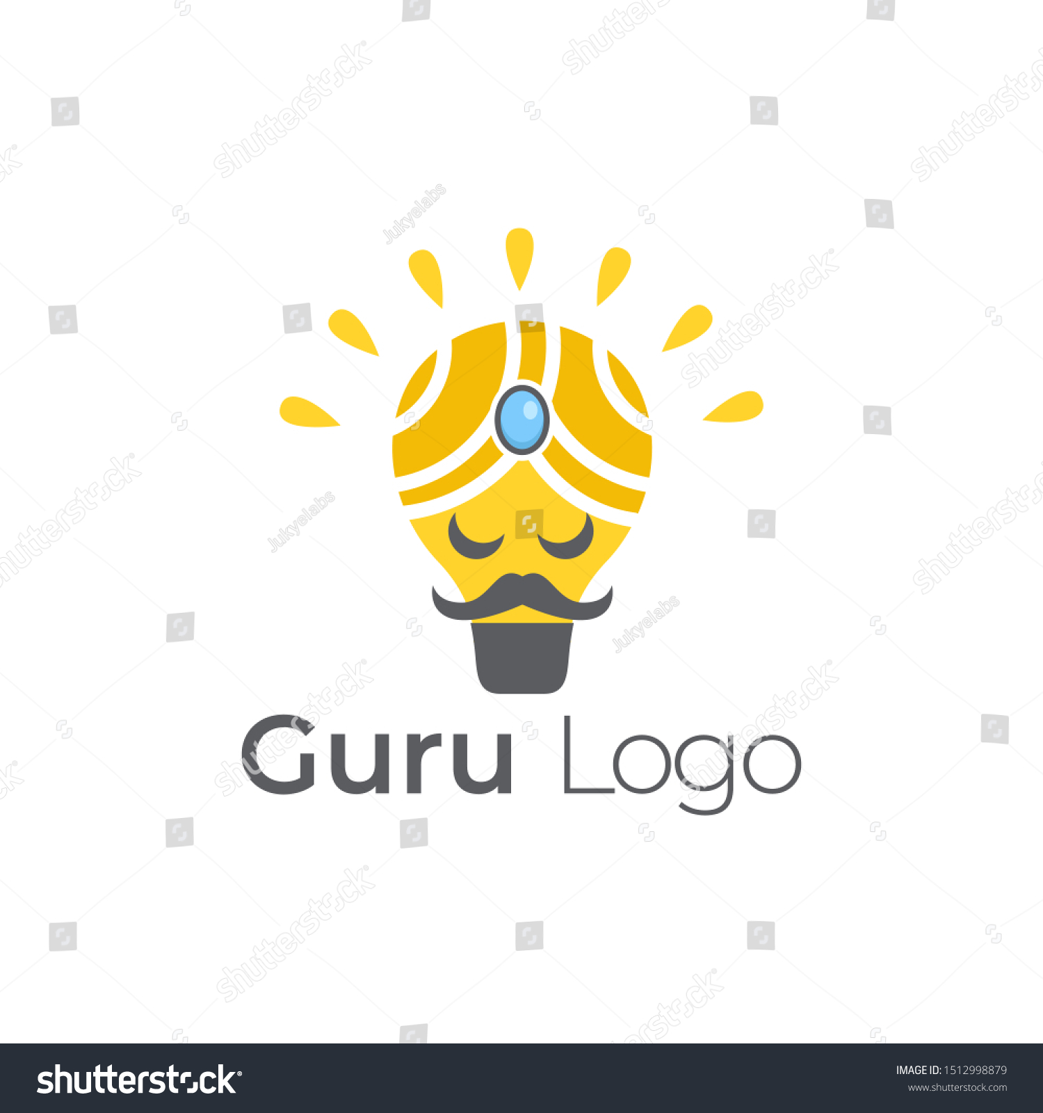 Guru Logo Icon Designs Vector Stock Royalty Free Stock Vector