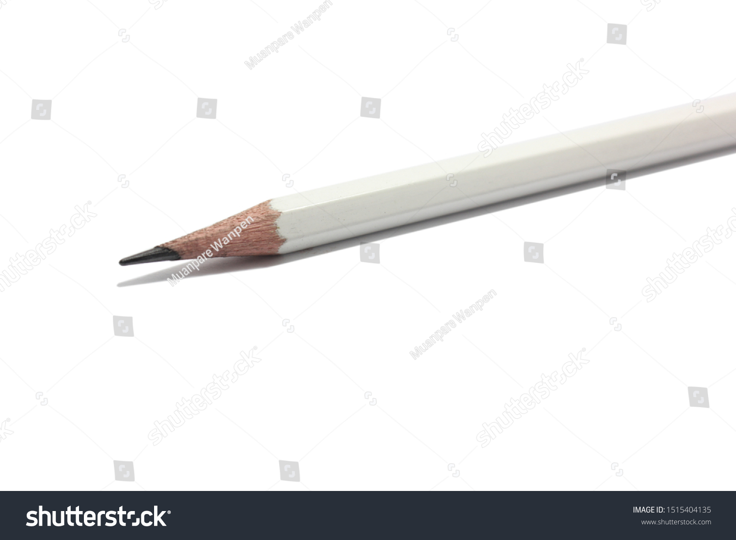 isolated white pencil with white background. #1515404135