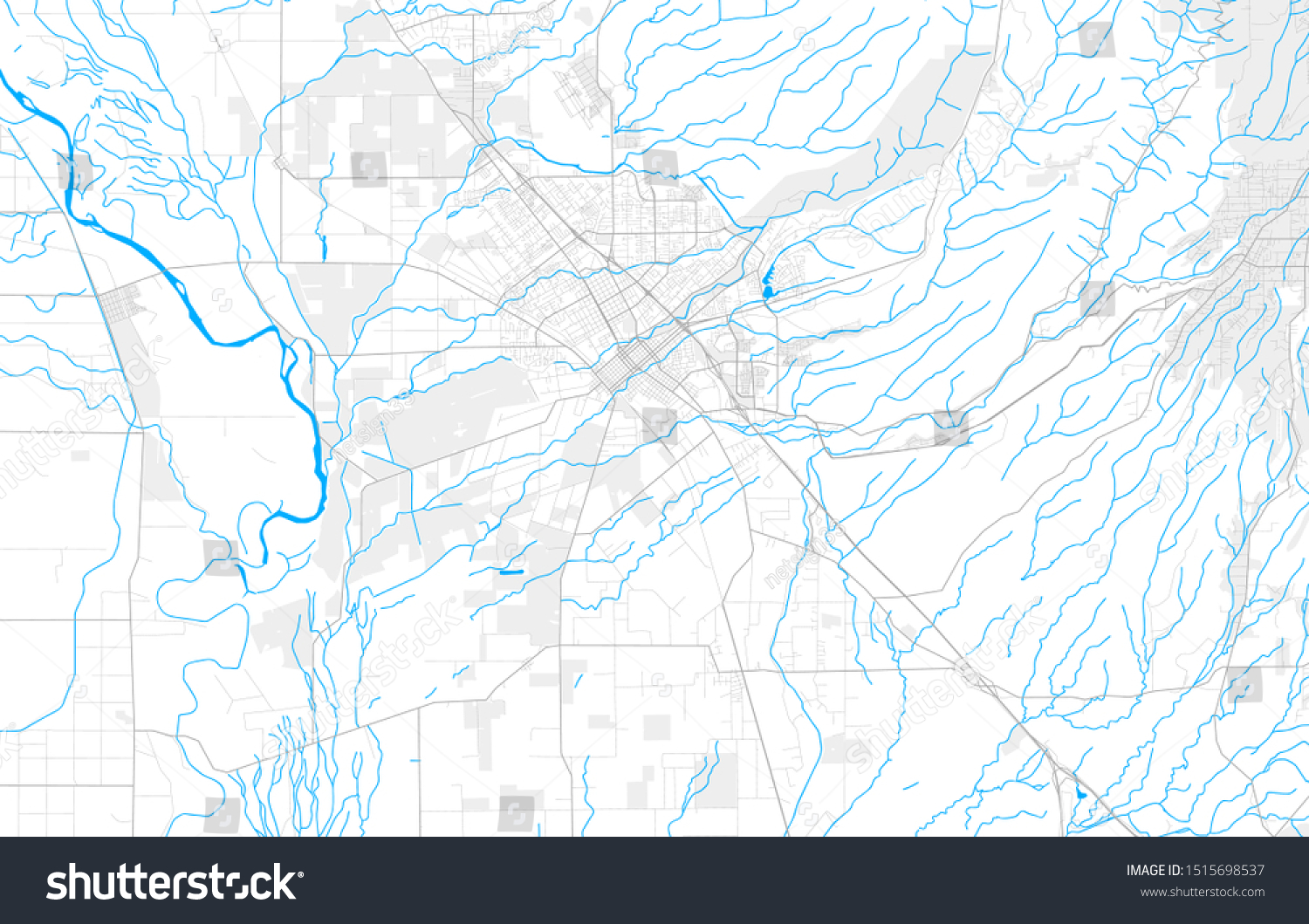 Rich Detailed Vector Area Map Of Chico Royalty Free Stock Vector 1515698537 7847