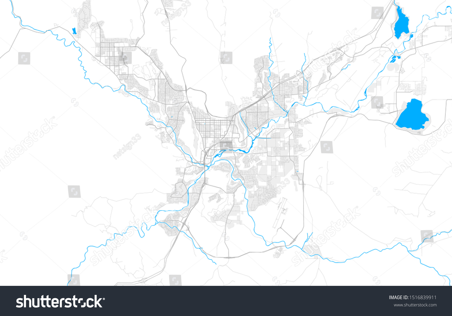 Rich Detailed Vector Area Map Of St George Royalty Free Stock