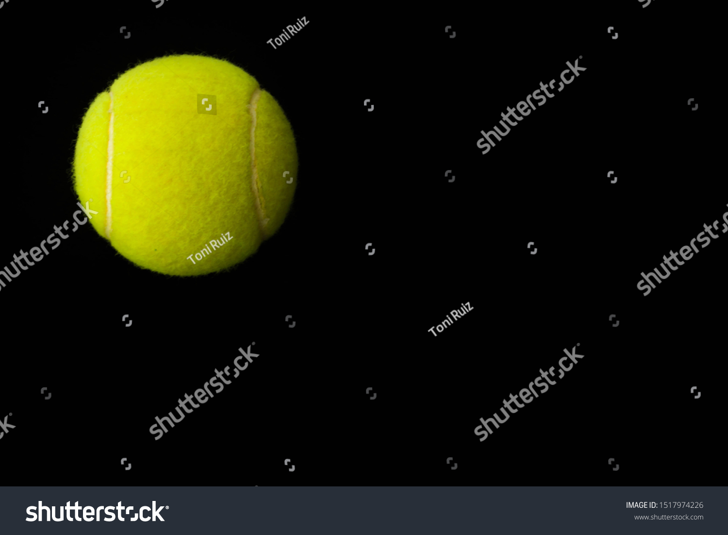 yellow tennis ball on a black background #1517974226