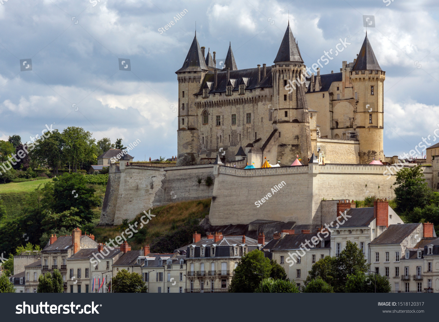 Chateau de Saumur in the Loire Valley, France. Originally built as a castle in the 10th century as a fortified stronghold against Norman attacks. It was later developed into a chateau. #1518120317