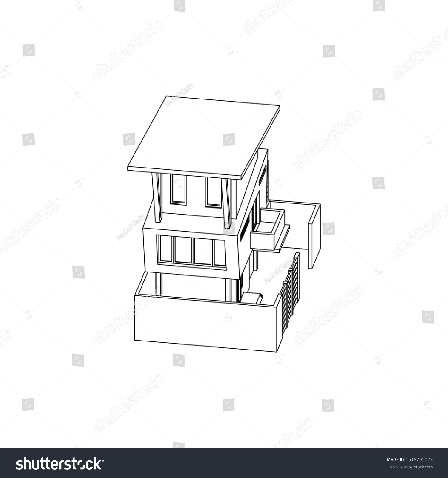 asymmetric architectural building concept, - Royalty Free Stock Vector ...