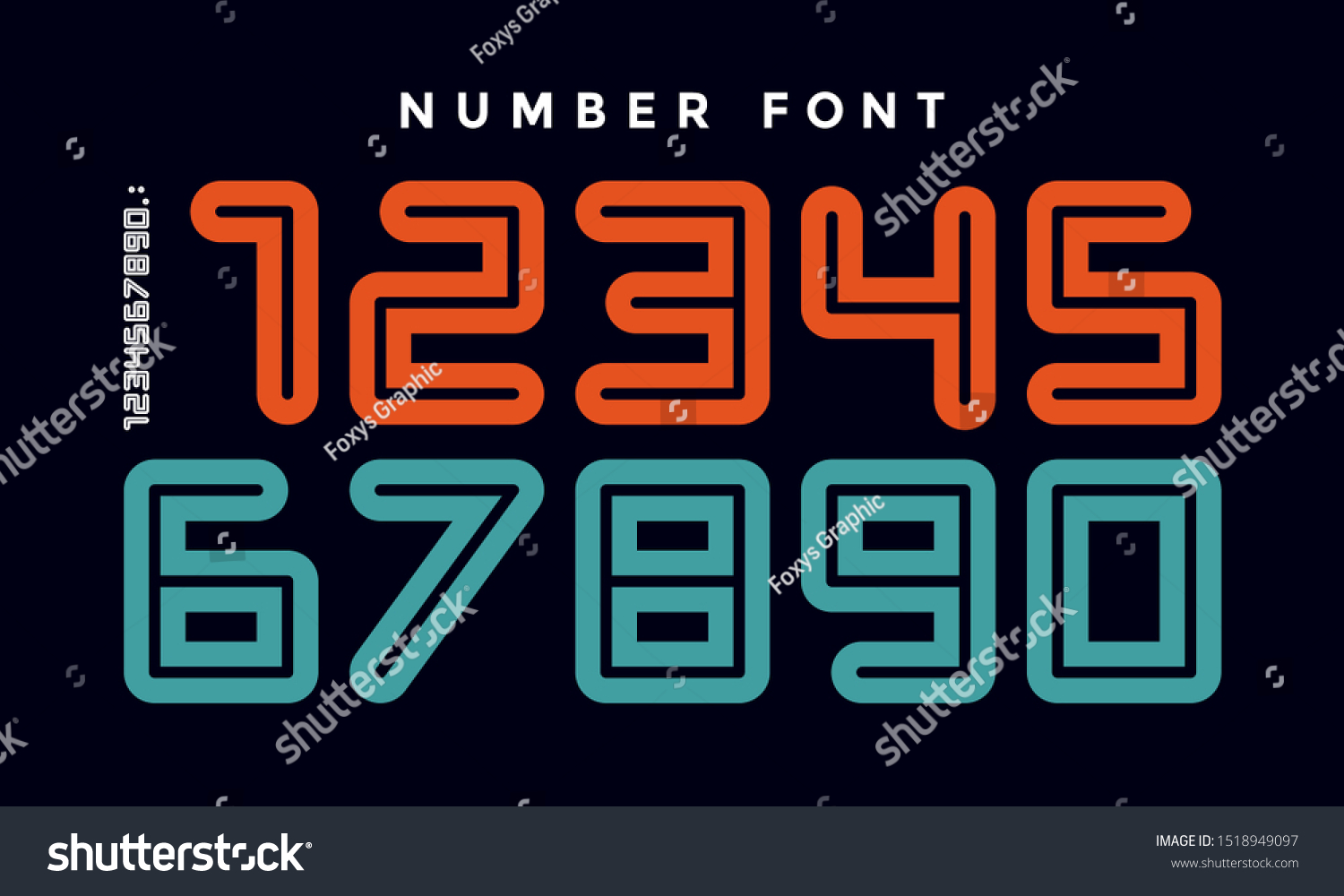 Numbers font. Sport font with numbers and - Royalty Free Stock Vector ...