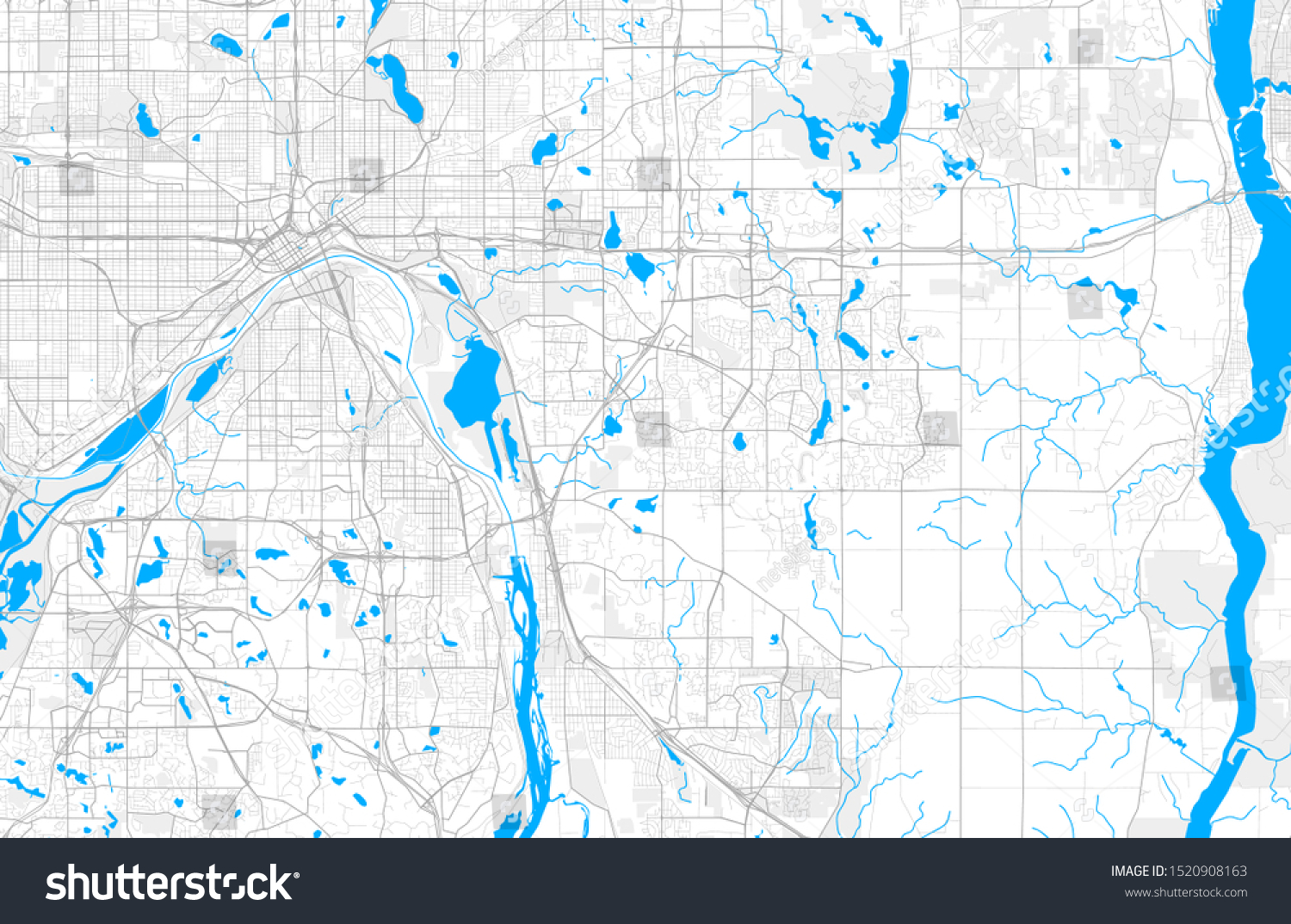 Rich detailed vector area map of Woodbury, - Royalty Free Stock Vector ...