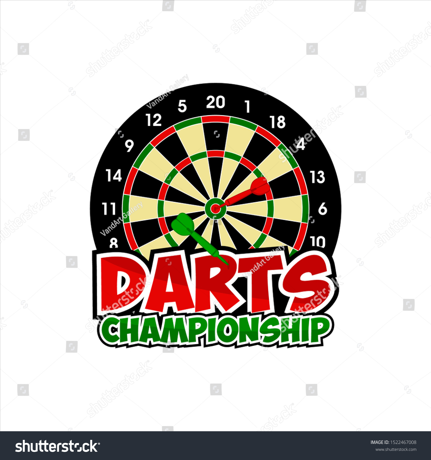 Vector Design Darts Championship Logo - Royalty Free Stock Vector ...