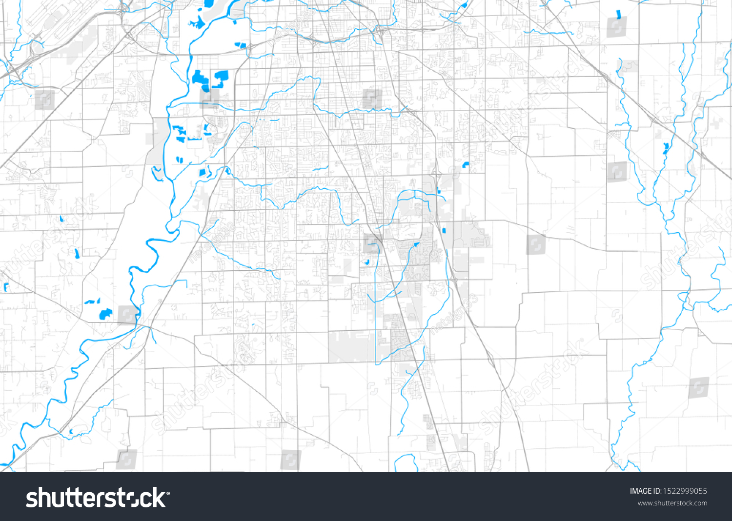 Rich Detailed Vector Area Map Of Greenwood, - Royalty Free Stock Vector 