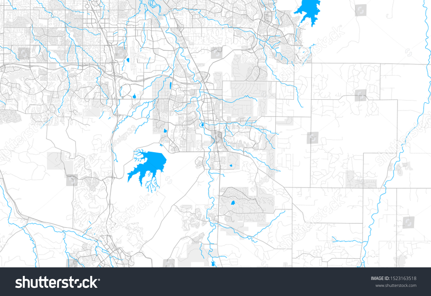 Rich Detailed Vector Area Map Of Parker, - Royalty Free Stock Vector 