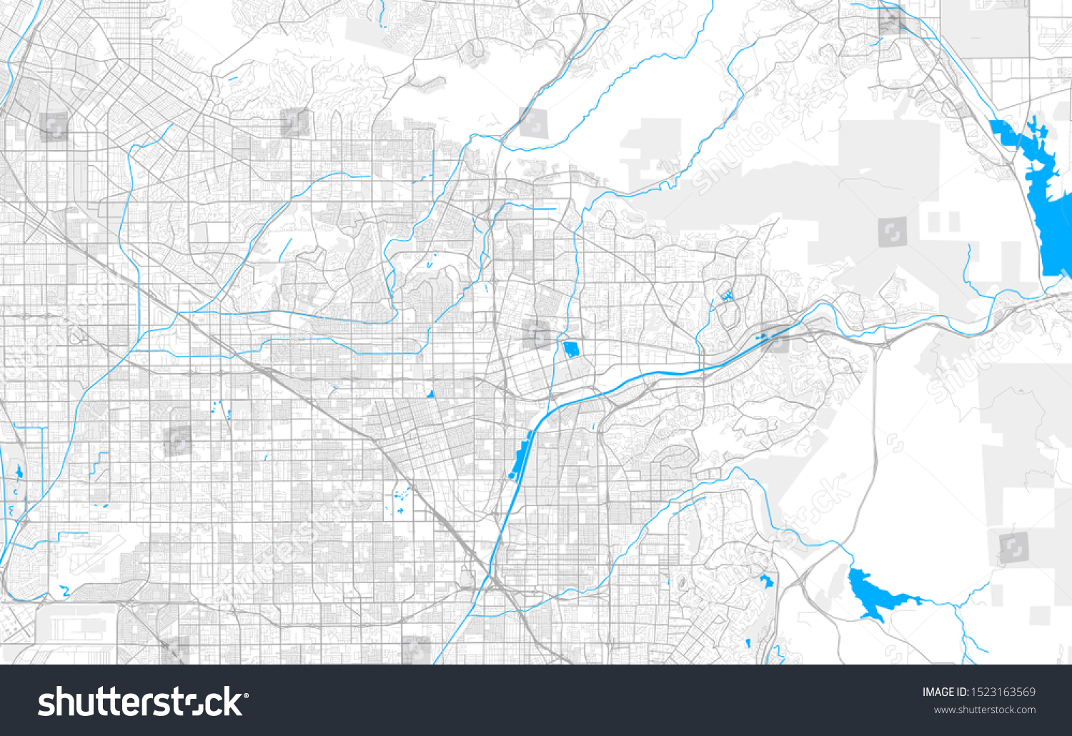 Rich detailed vector area map of Placentia, - Royalty Free Stock Vector ...