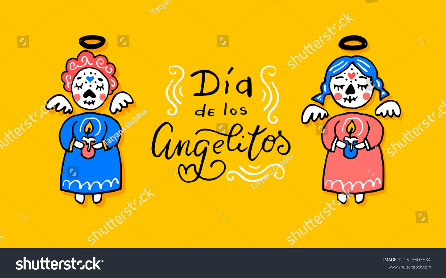 Dia de los Angelitos - Day of the Little Angels - Royalty Free Stock