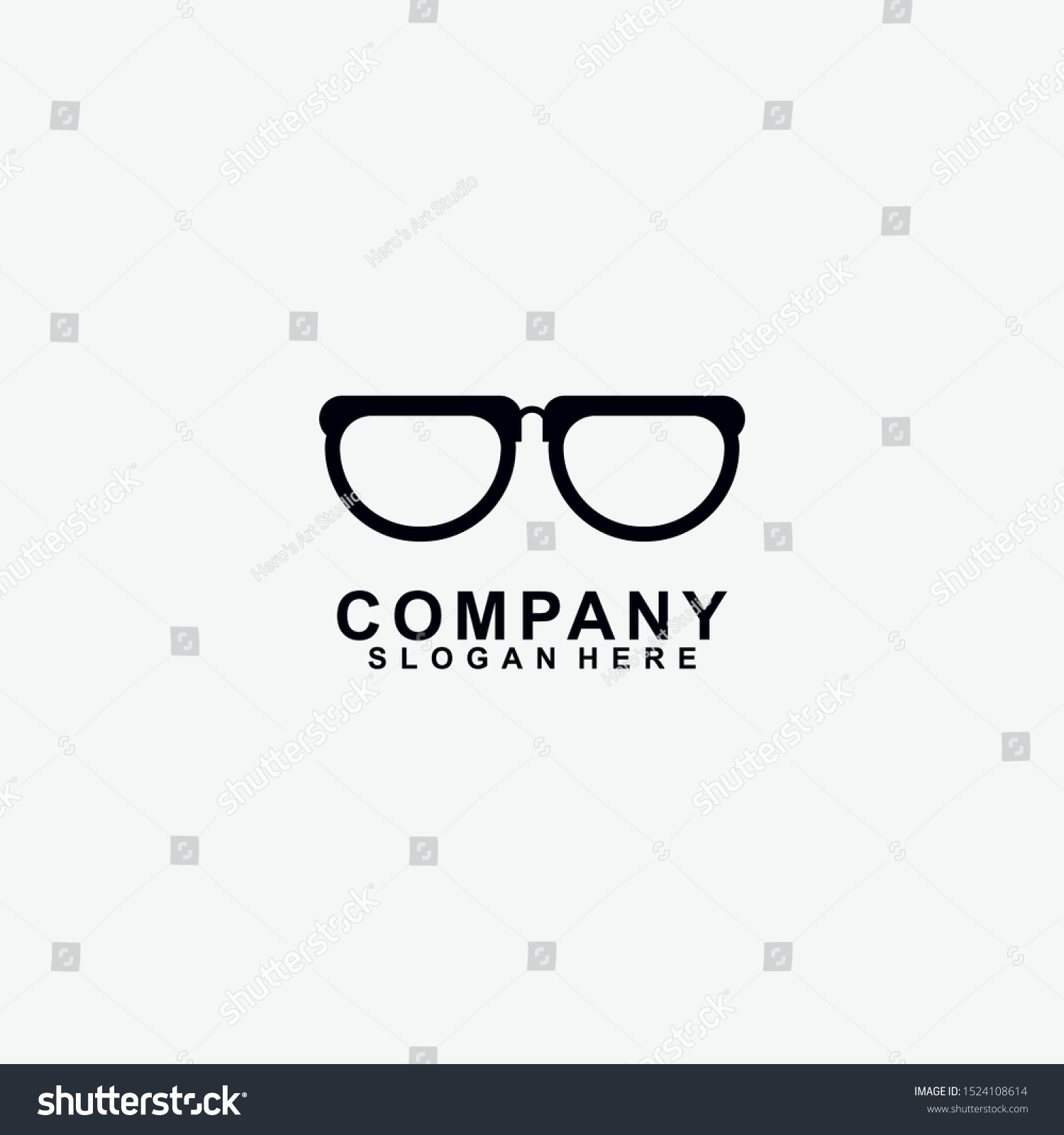 Eye Glasses Logo Design Icon Template Modern Royalty Free Stock