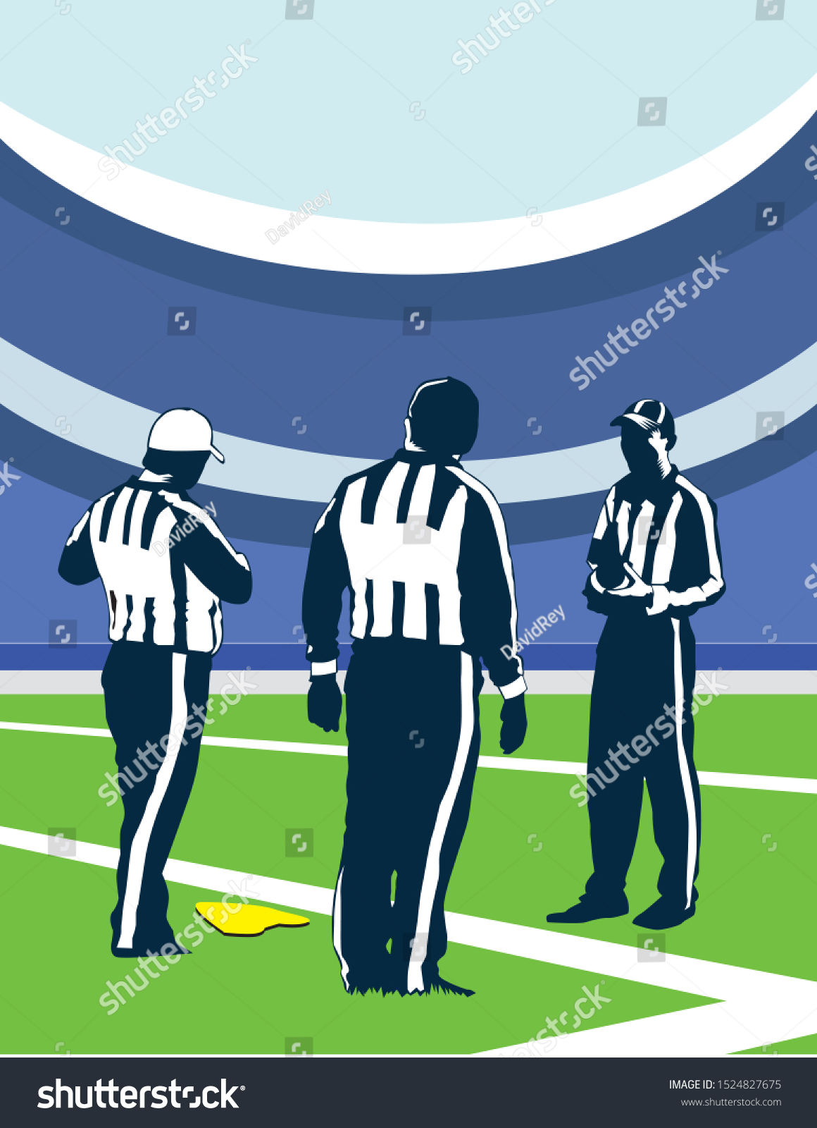 Clipart Illustration Of Three Referees In The Royalty Free Stock Vector 1524827675 7520