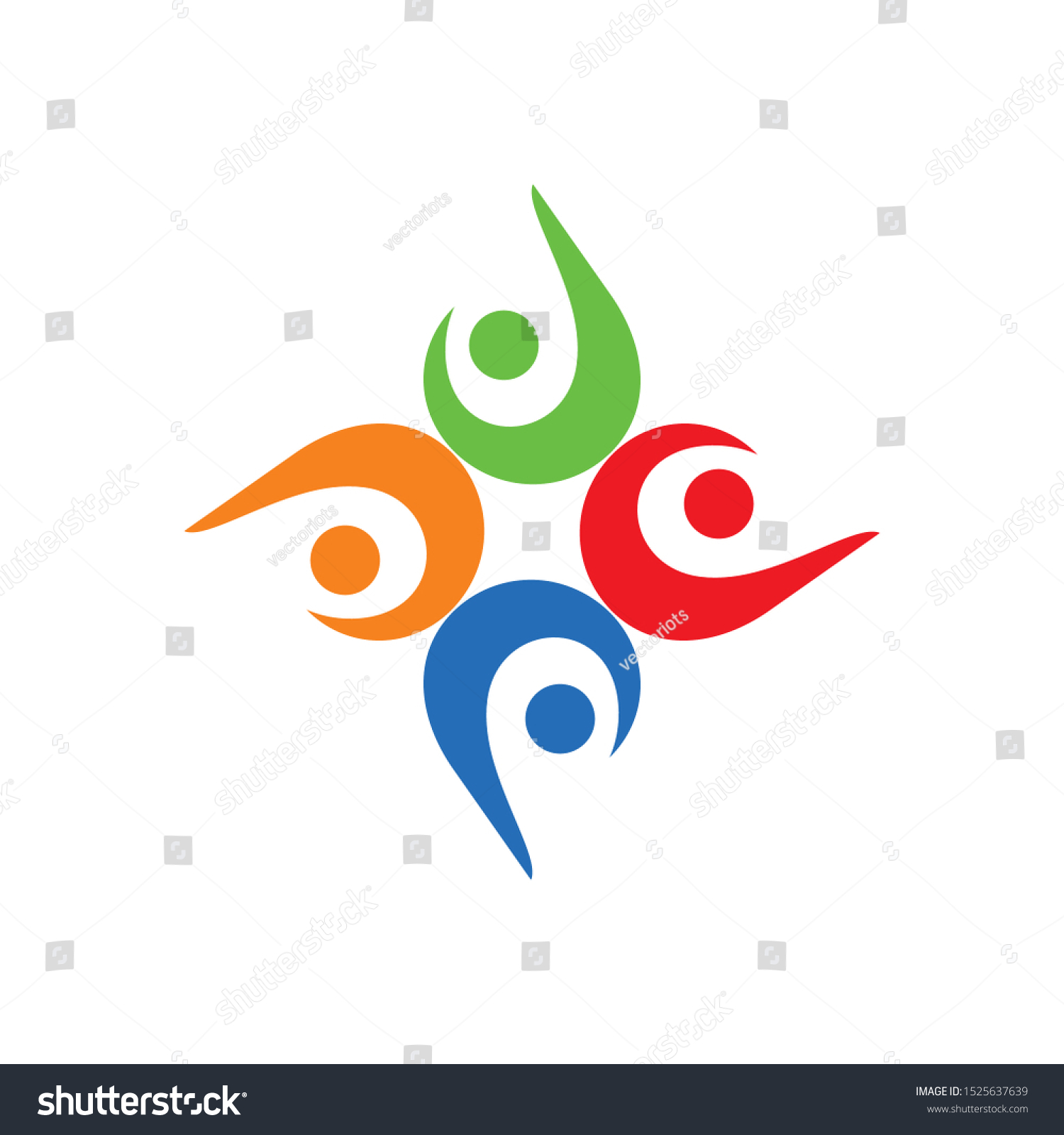 Abstract human stick figure community, union, - Royalty Free Stock ...