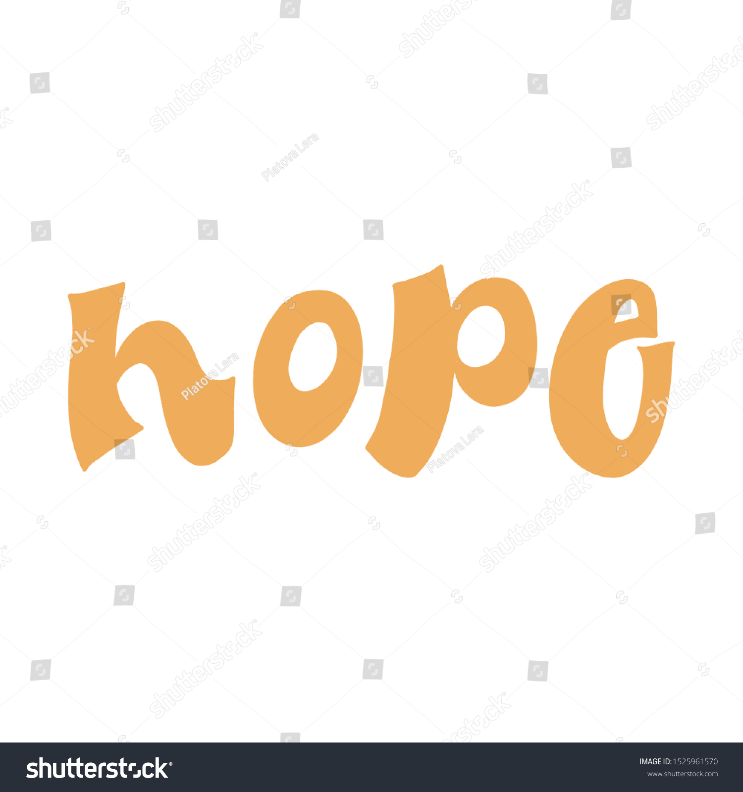 HOPE. MENTAL HEALTH. VECTOR HAND LETTERING - Royalty Free Stock Vector ...