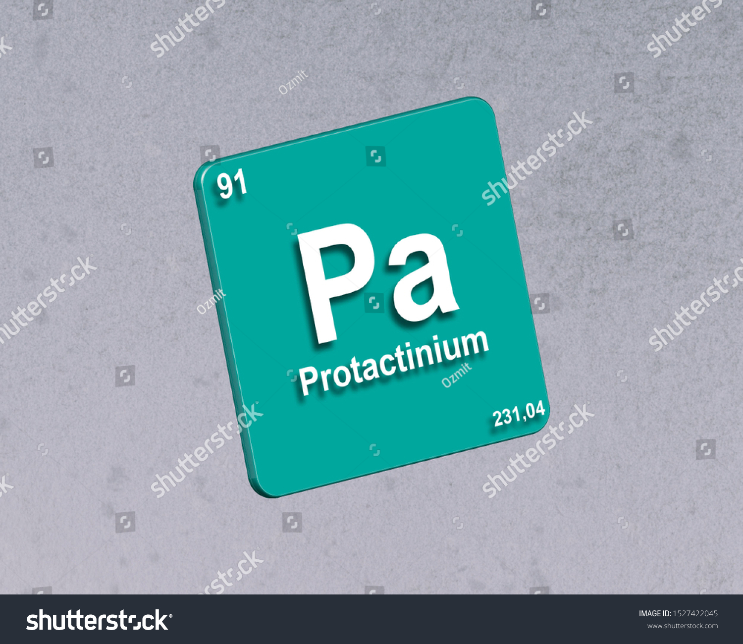 Protactinium Nitrogen Element From The Periodic Royalty Free Stock