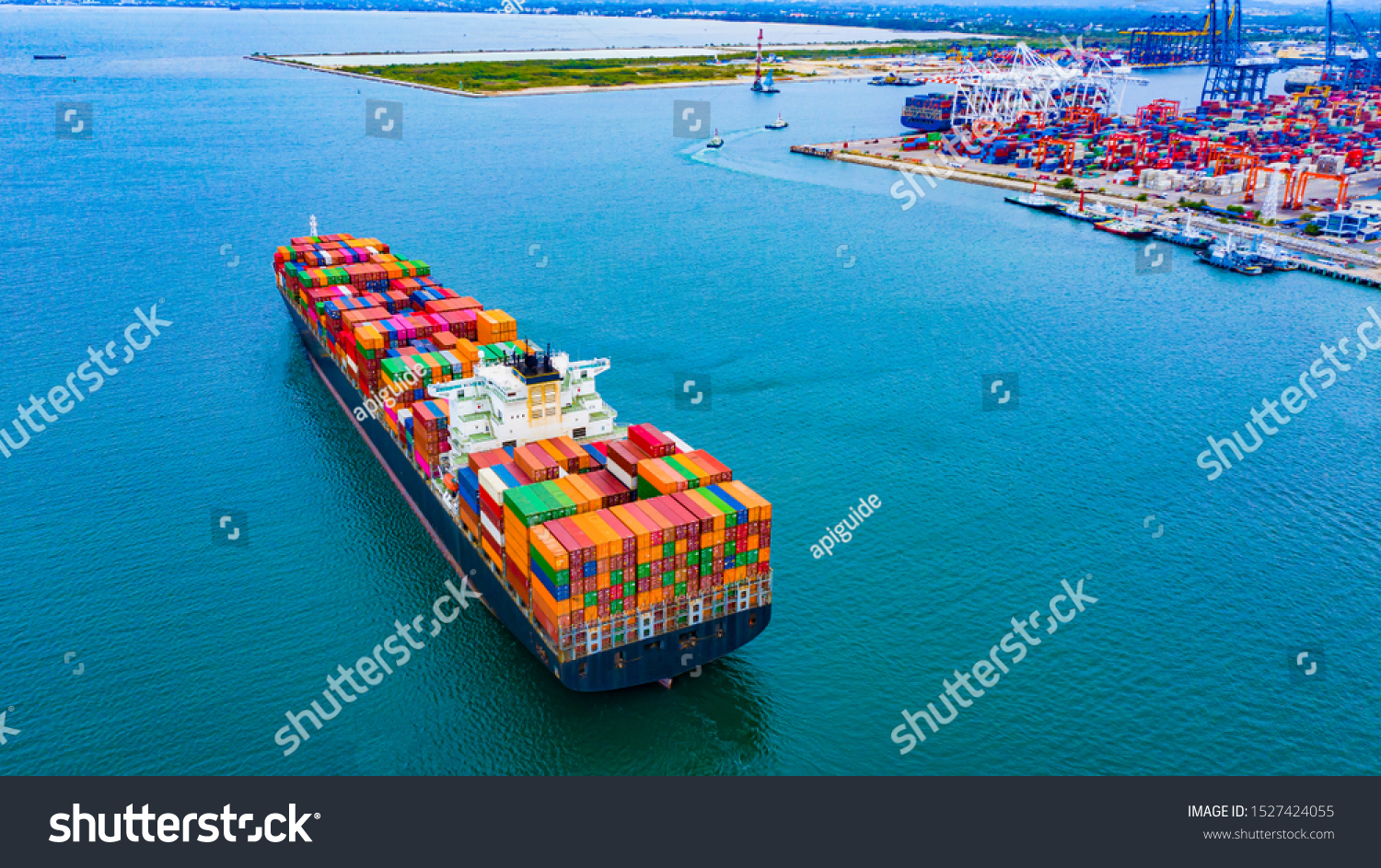 Cargo containers ship logistics transportation Container Ship Vessel Cargo Carrier. import export logistic international export and import services export products worldwide #1527424055
