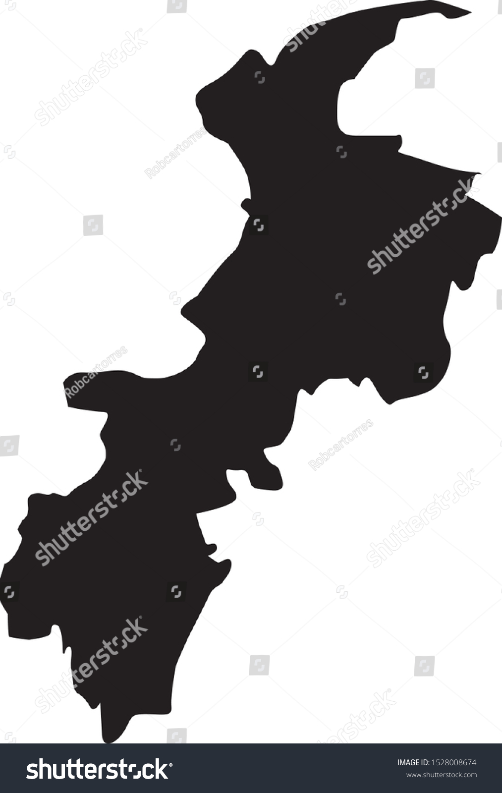 jaiber pastunjua region map in pakistan - Royalty Free Stock Vector ...