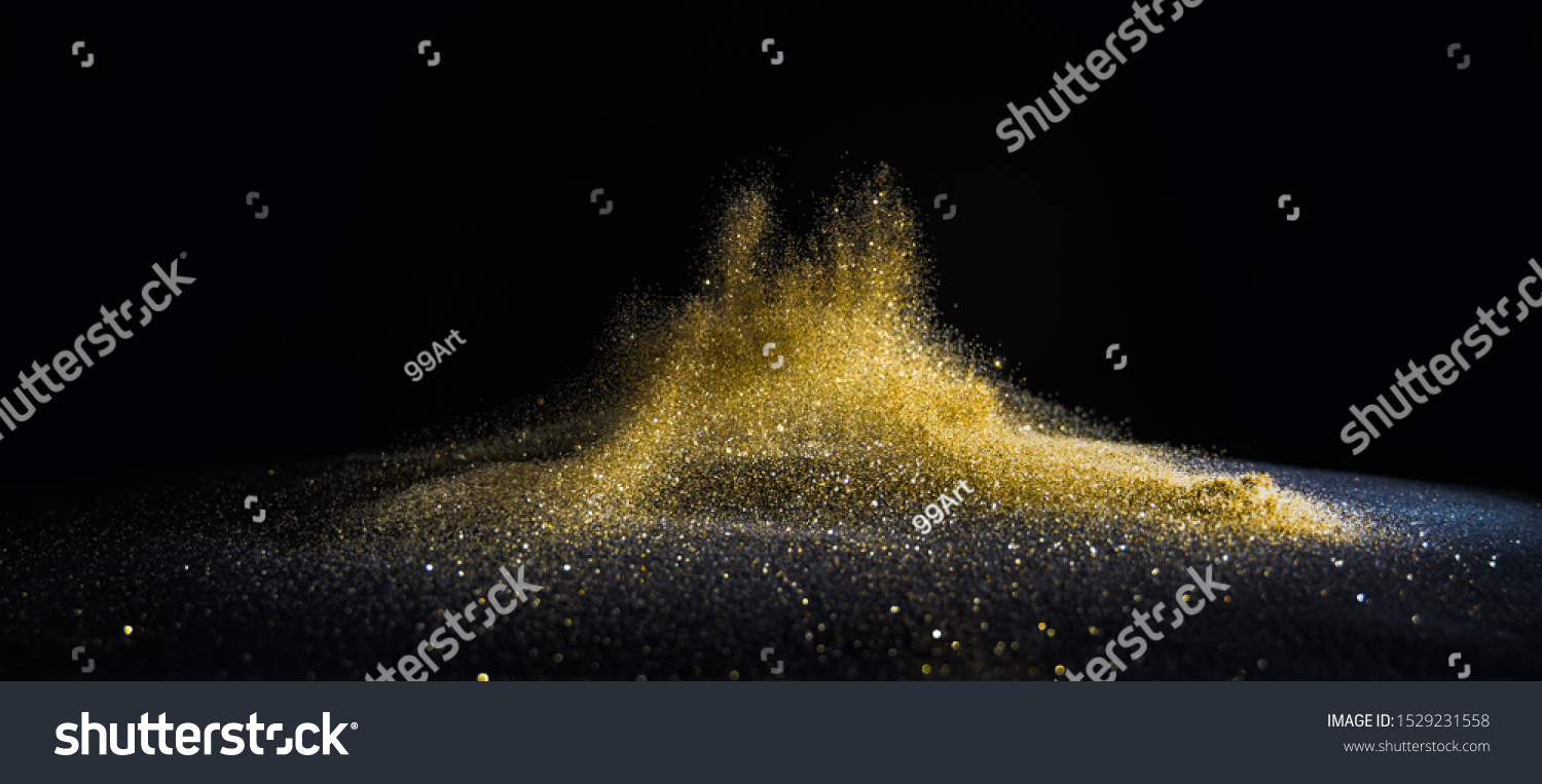 glitter lights grunge background, gold glitter defocused abstract Twinkly gold Lights Background.  #1529231558