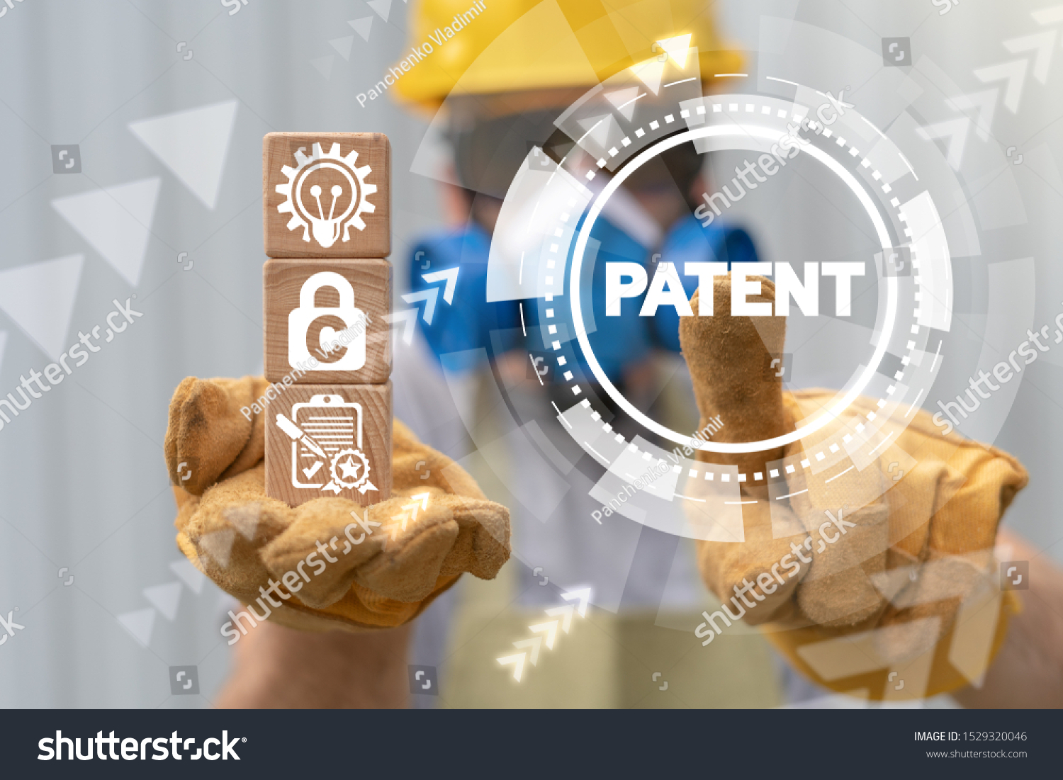 Patent Industry concept. Patented industrial innovative invention and technology. #1529320046
