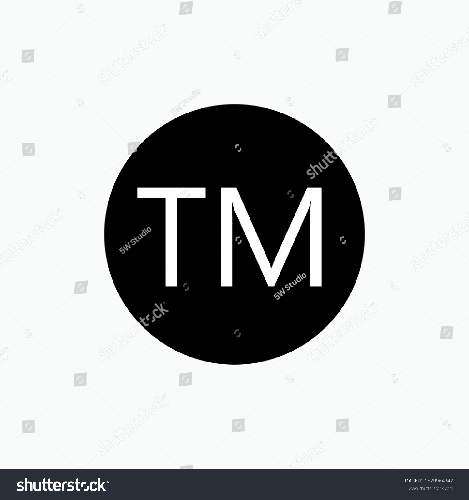 TM Icon : Abbreviation of Trade Mark - Vector, - Royalty Free Stock ...