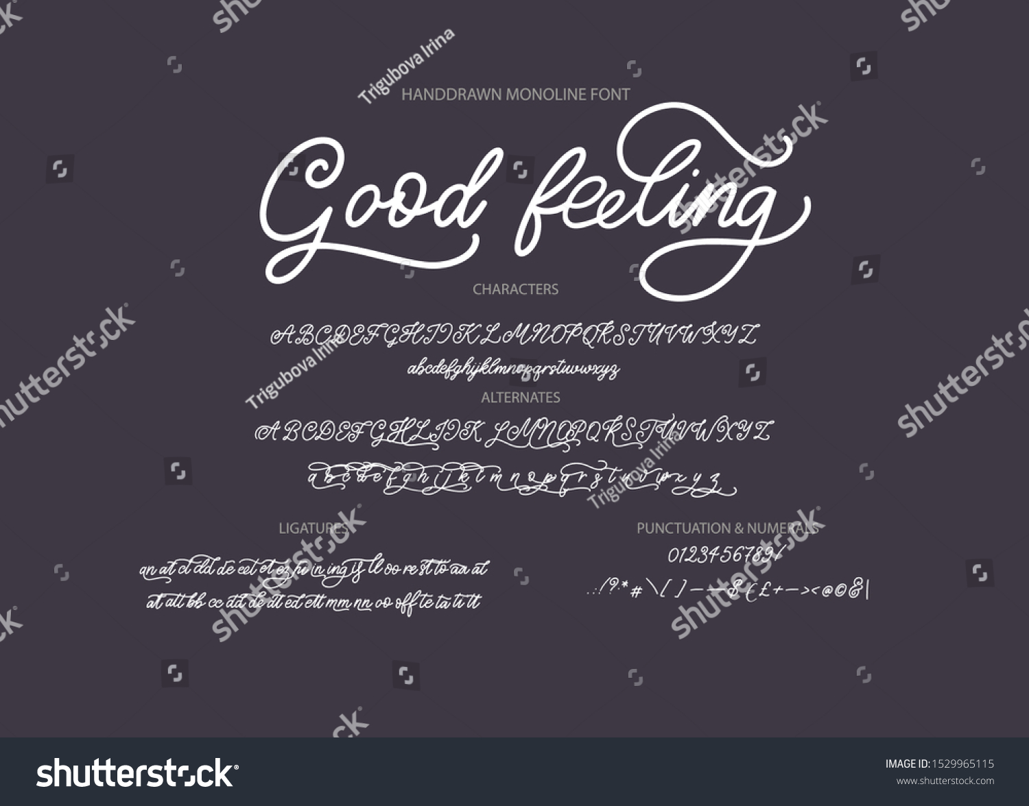 Hand drawn calligraphic vector monoline font. Distress signature letters. Modern script calligraphy type. ABC typography latin signature alphabet. #1529965115