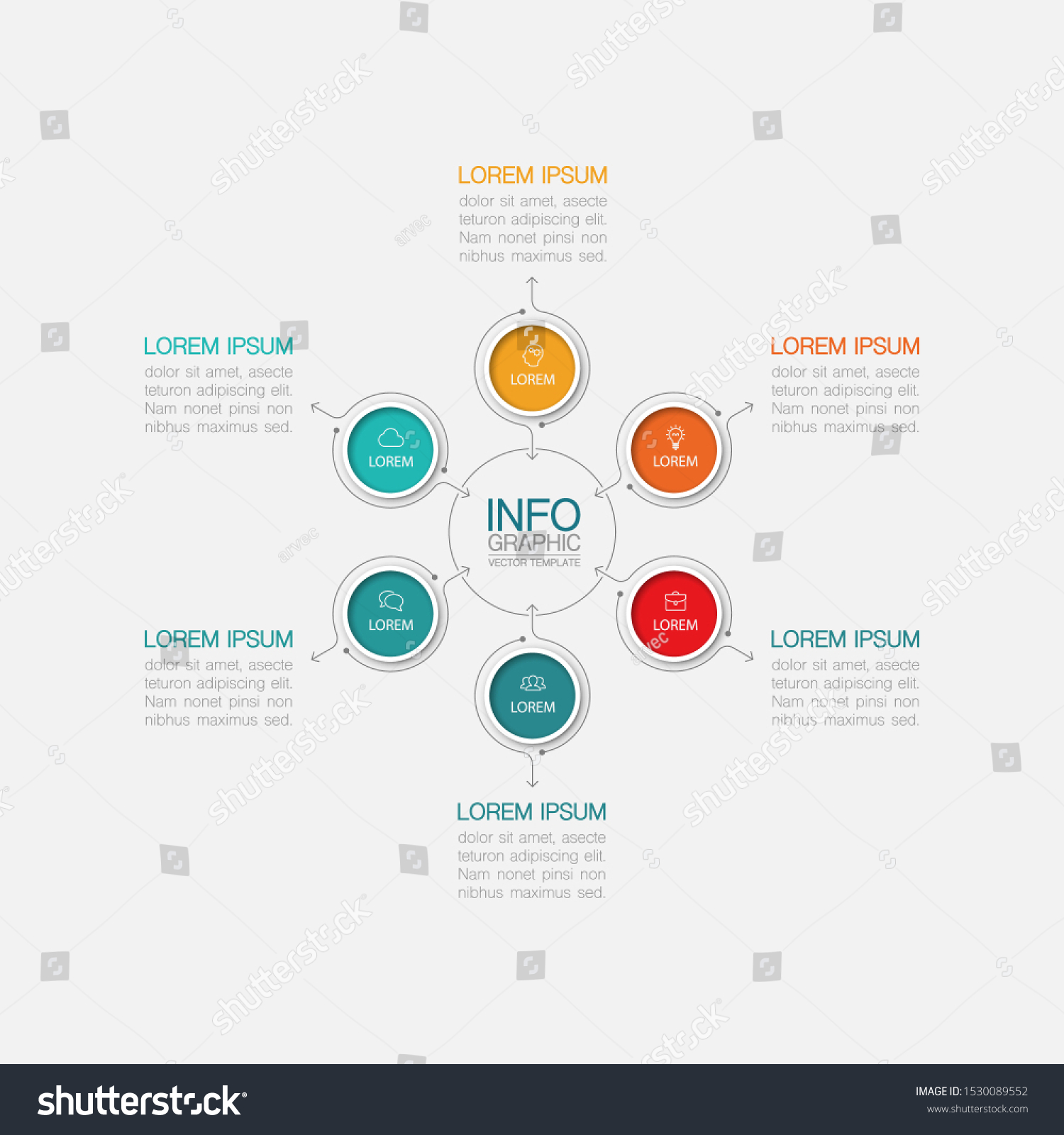 Vector Circular Infographic Diagram, Template - Royalty Free Stock ...