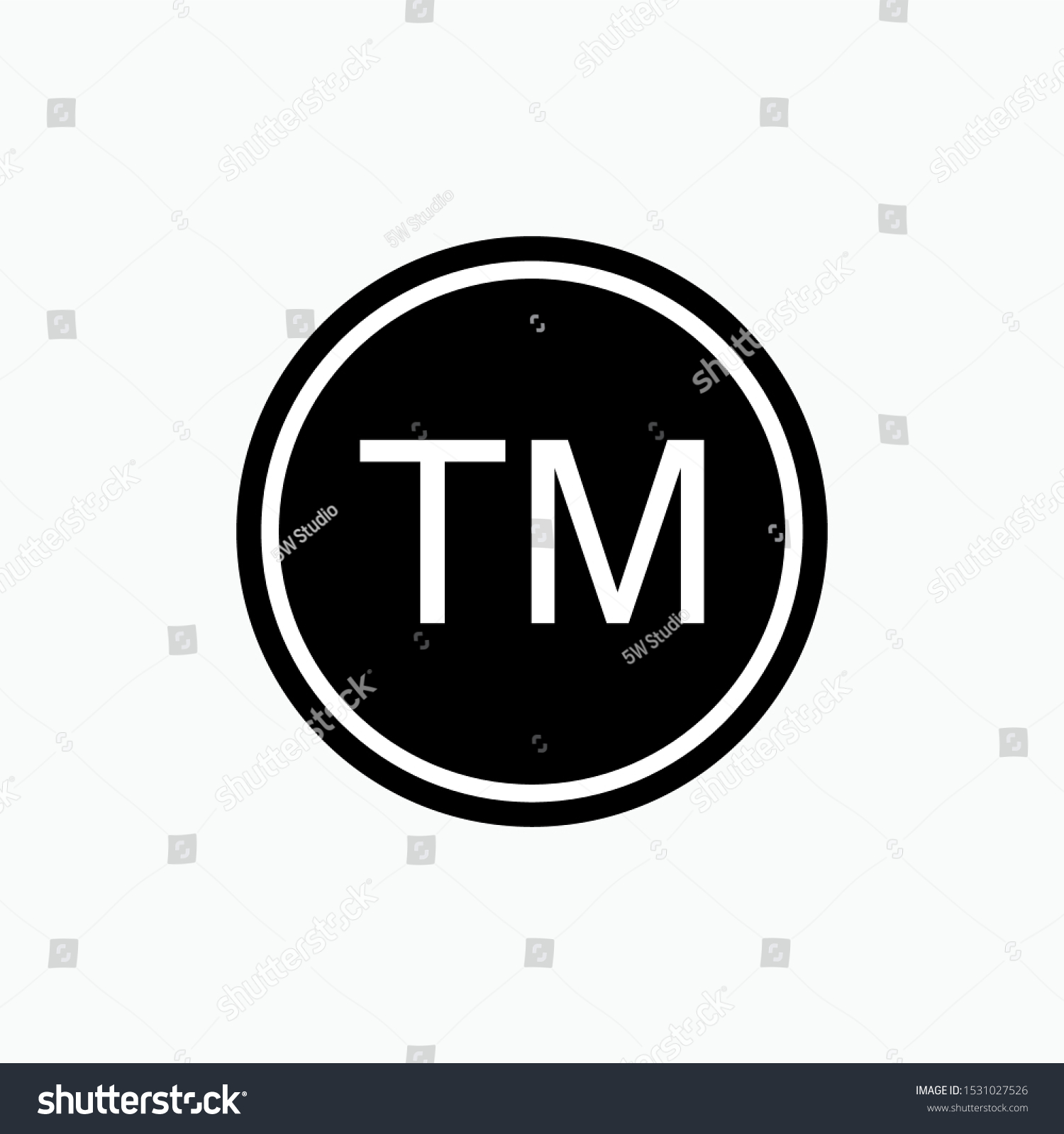 TM Icon : Abbreviation of Trade Mark - Vector, - Royalty Free Stock ...