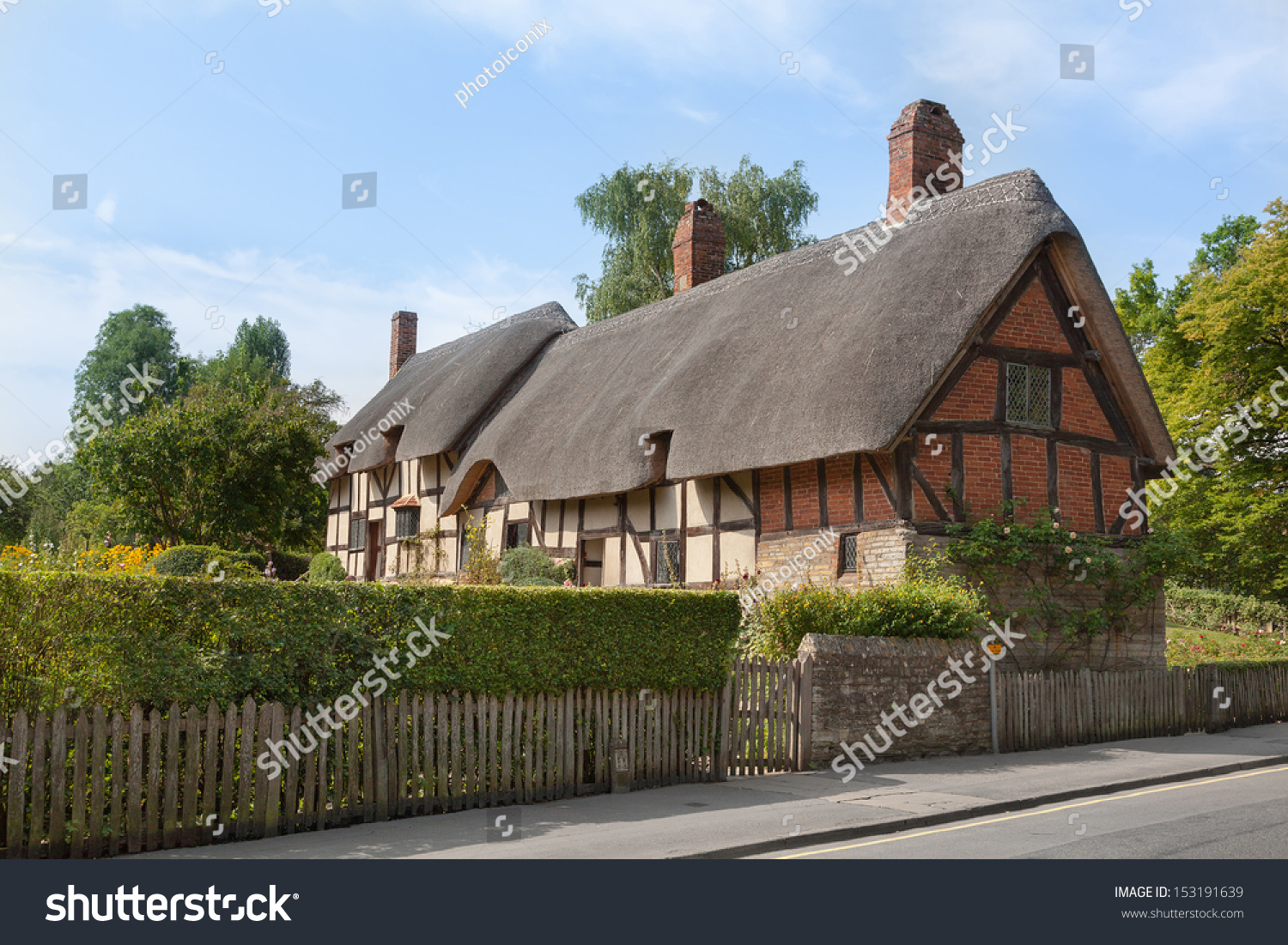 Anne Hathaway's (William Shakespeare's wife) thatched cottage and garden at Shottery,  Stratford upon Avon, England #153191639