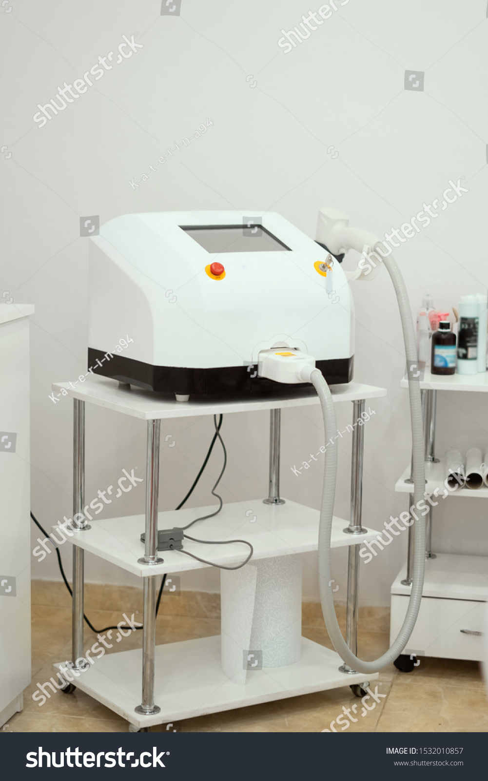 white cosmetology cabinet, close-up laser device, laser device, hair removal
 #1532010857