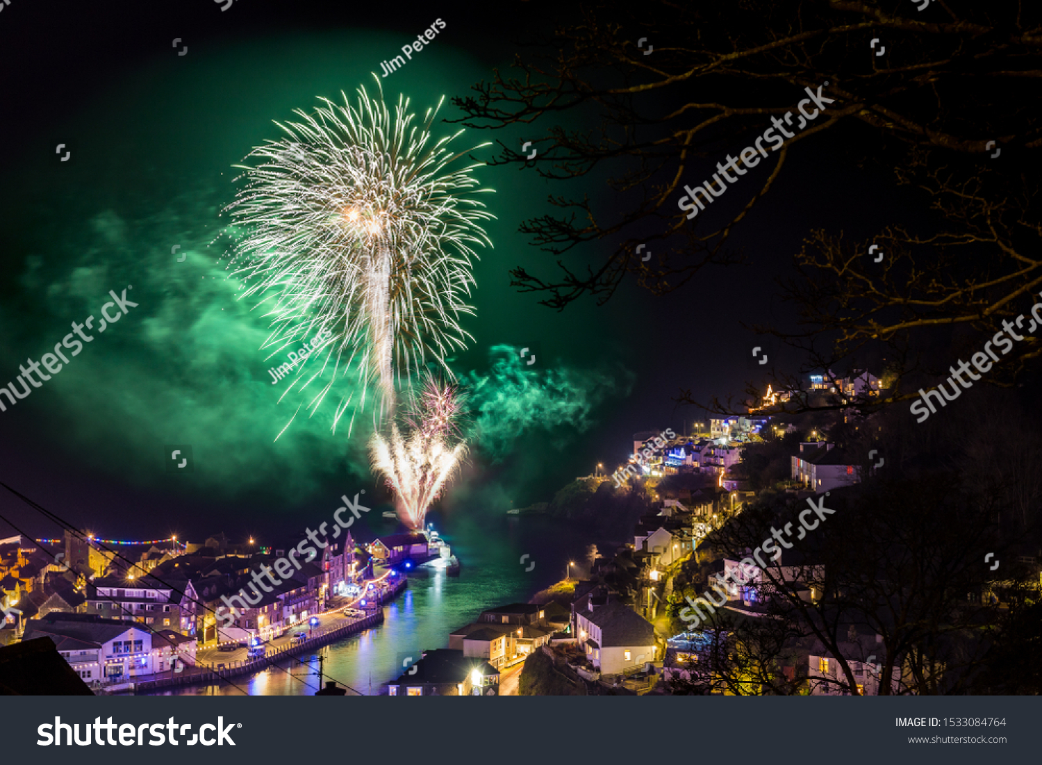 Looe New Years Fireworks display Cornwall #1533084764