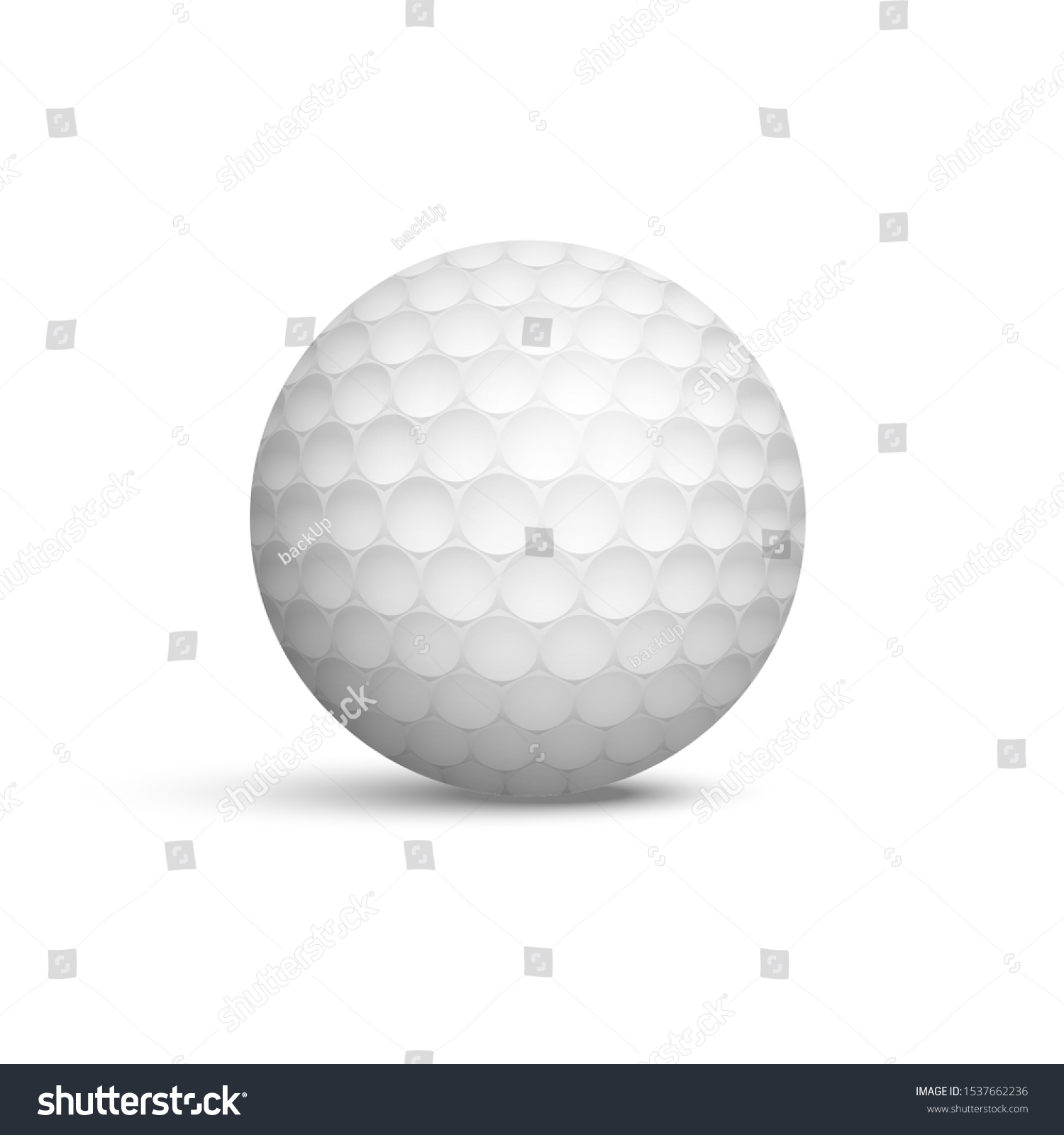 Golf ball realistic vector illustration. Sport - Royalty Free Stock ...