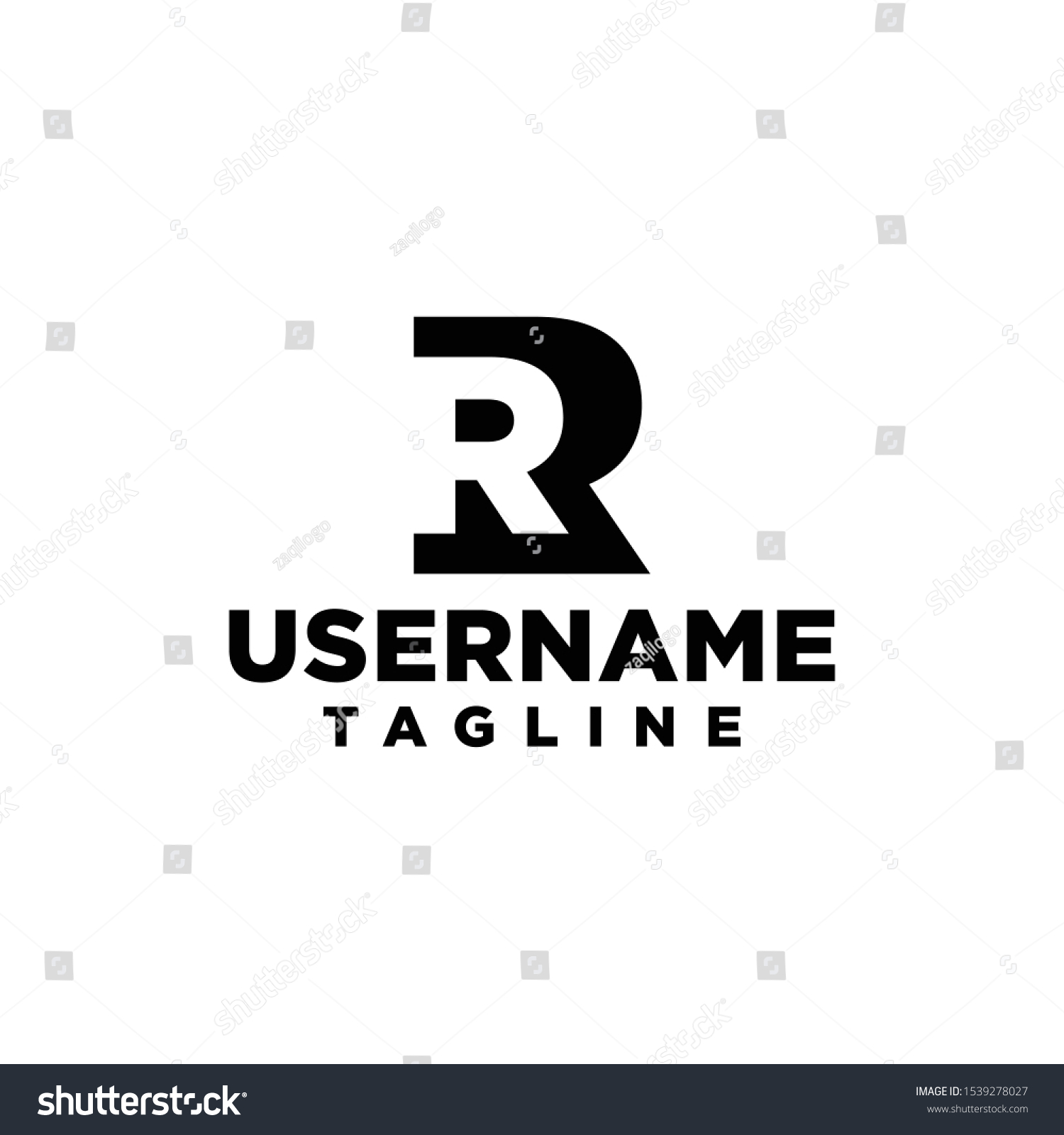 Creative letter rr circle logo design elements - Royalty Free Stock ...