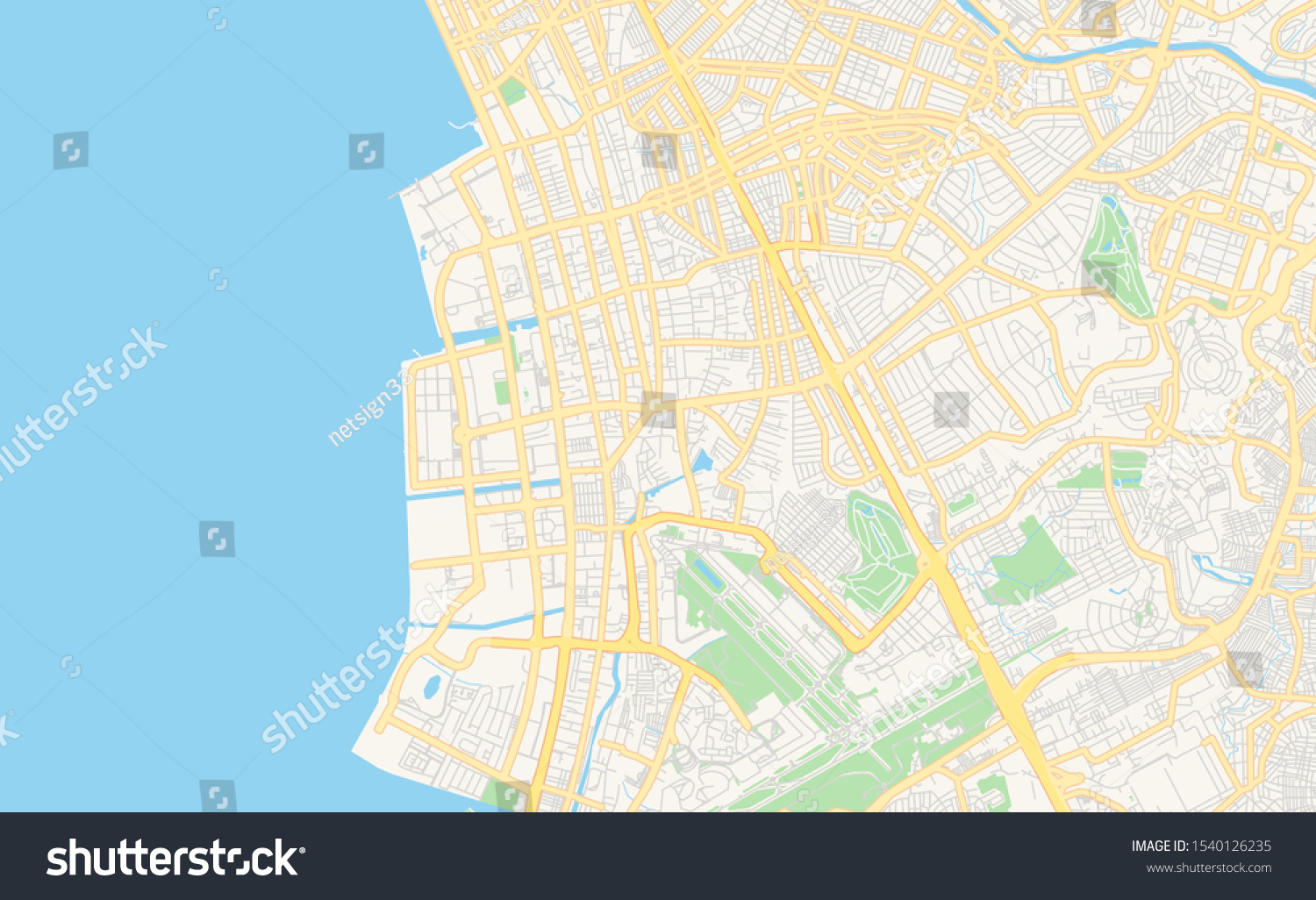 Printable street map of Pasay, Philippines. Map - Royalty Free Stock ...