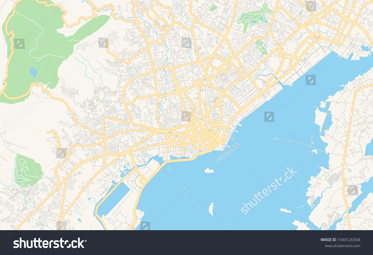 Printable Street Map Of Cebu City Province Cebu Royalty Free Stock