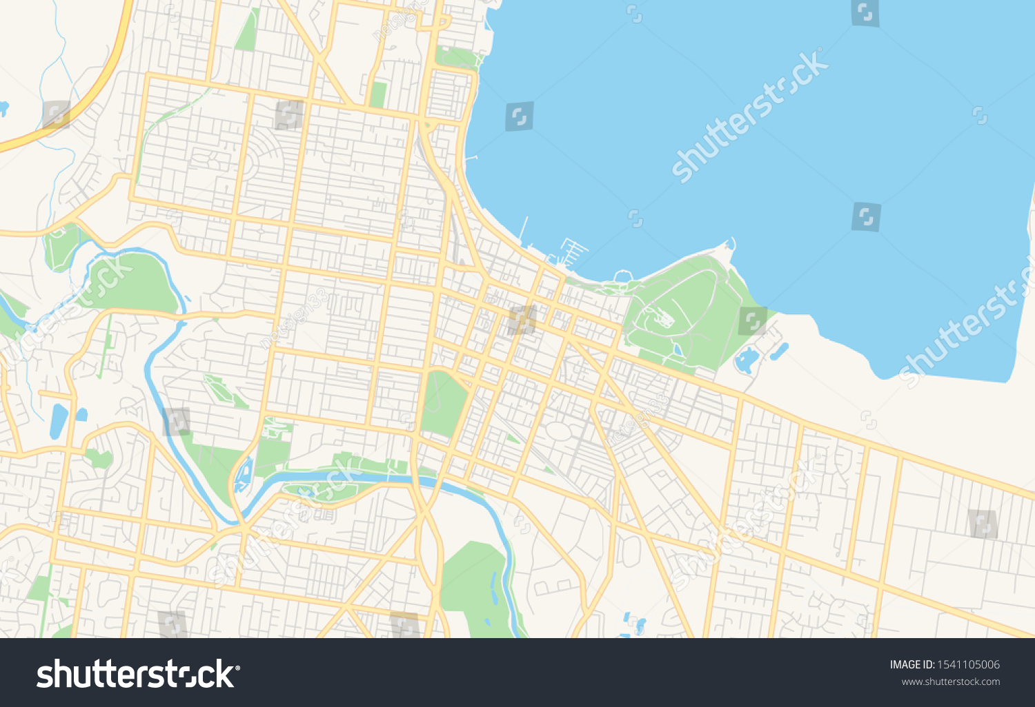 Printable Street Map Of Geelong Australia Map Royalty Free Stock