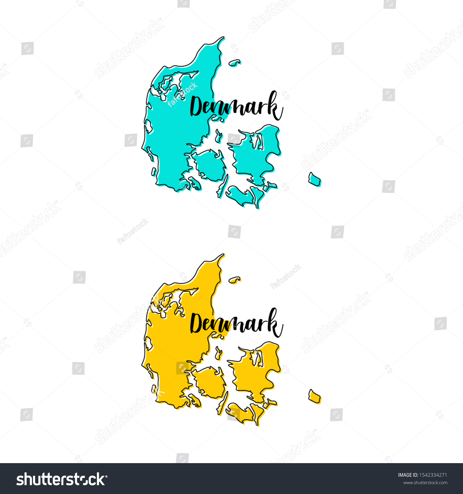 Map Of Denmark Vector Design Template Royalty Free Stock Vector 1542334271 6143