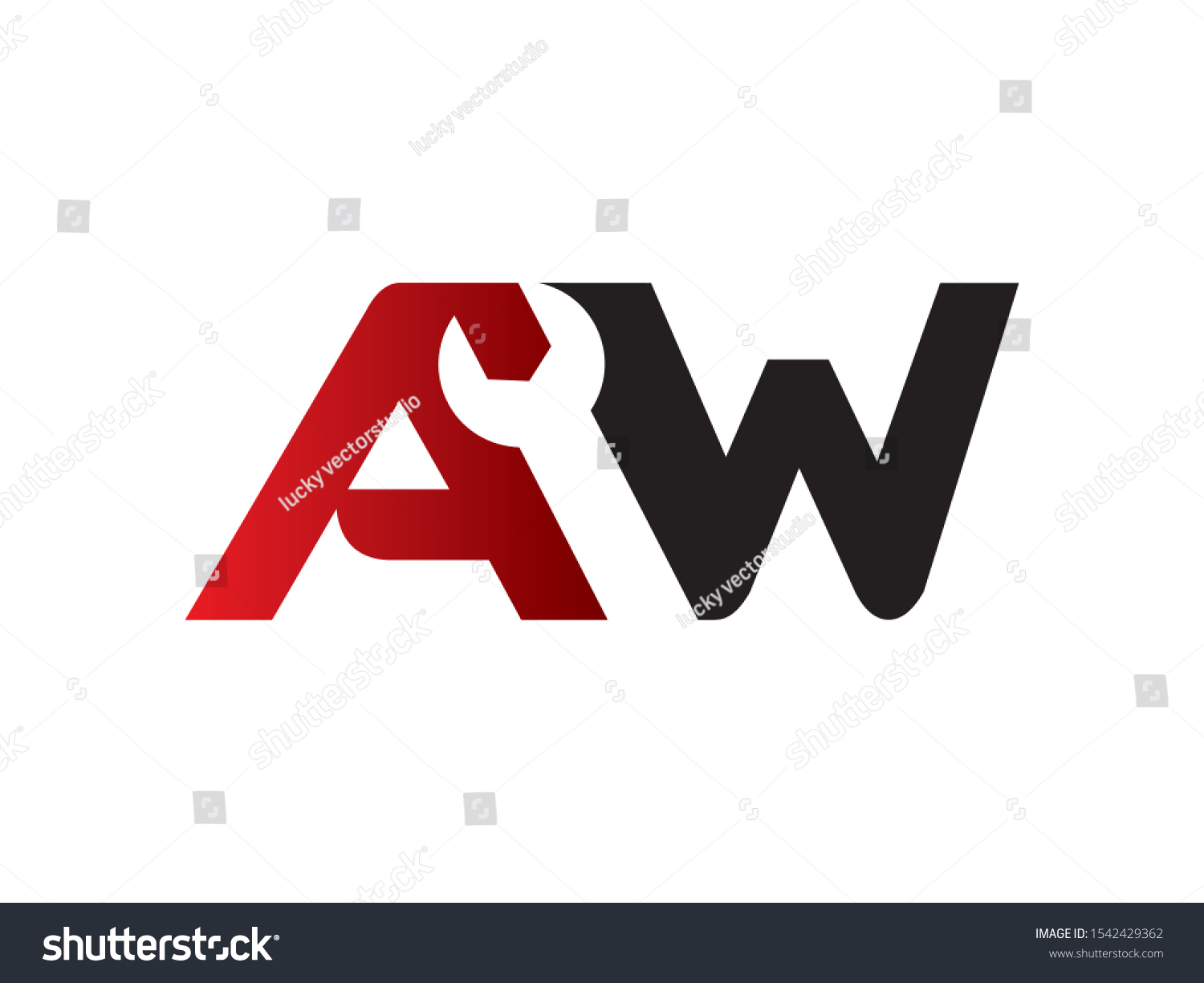 AW Letter logo or symbol template design - Royalty Free Stock Vector ...